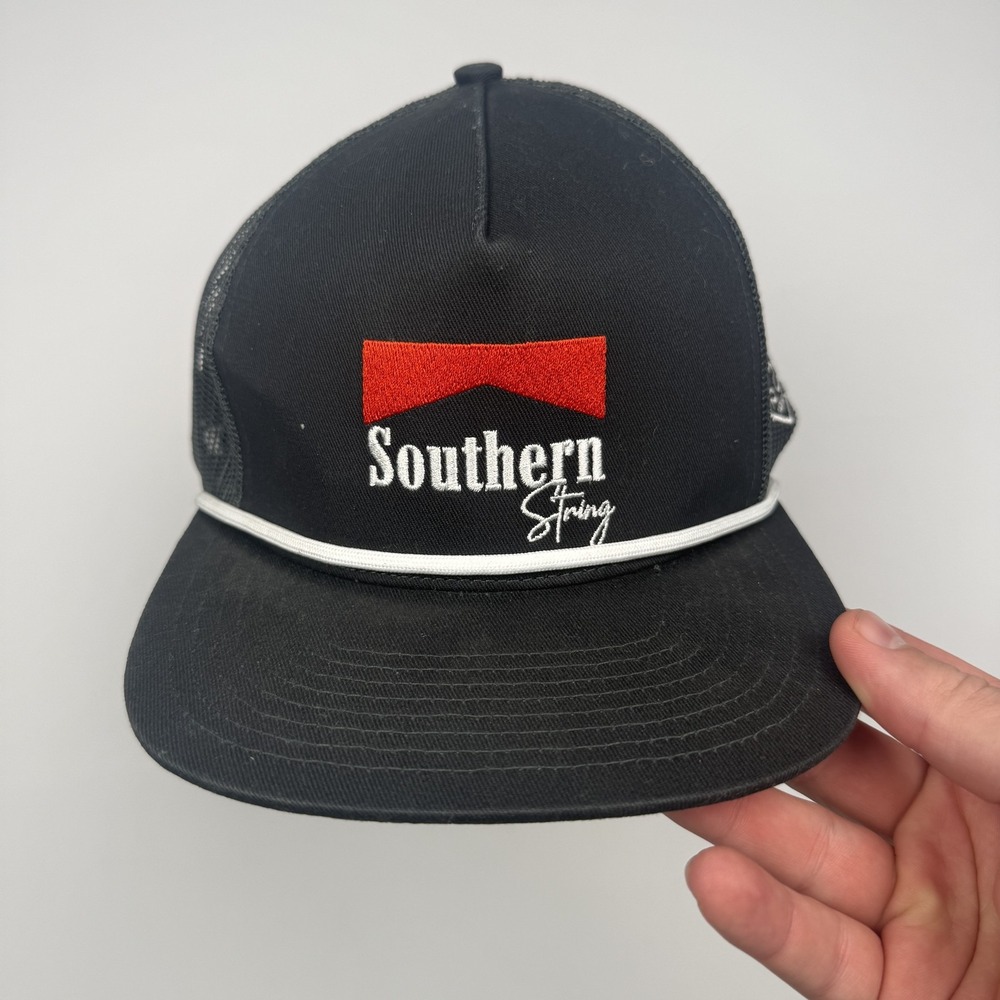 Southern String Hat Co Hat Cap Snap Back One Size Black Trucker Mens Marlboro